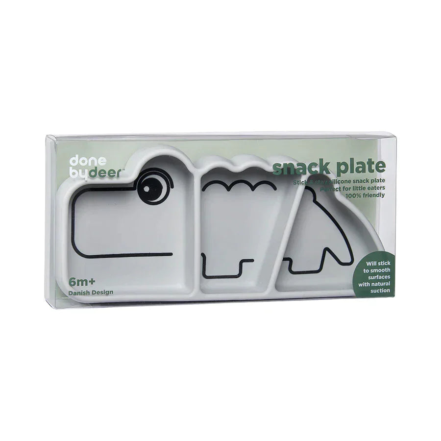 Silicone Stick & Stay snack plate Croco