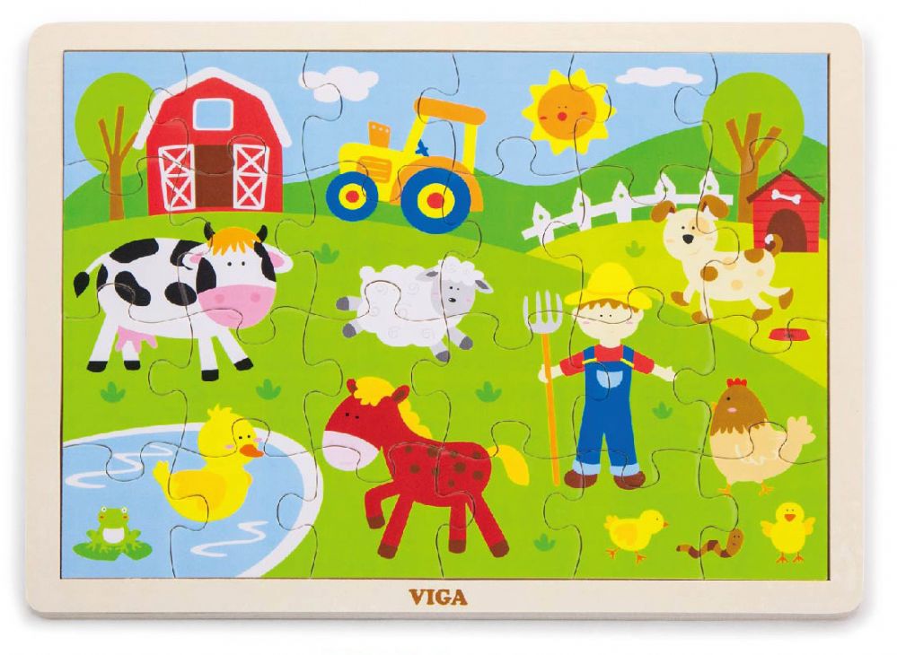 Farm wooden puzzle - 24pc