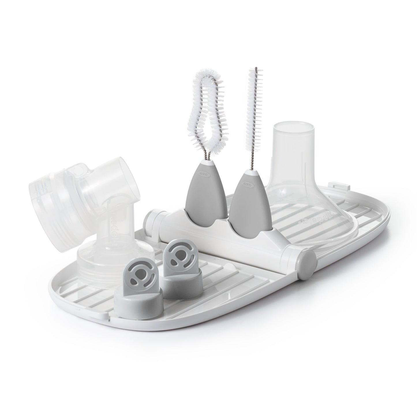 Breast Pump Parts Drying Rack With Detail Brushes