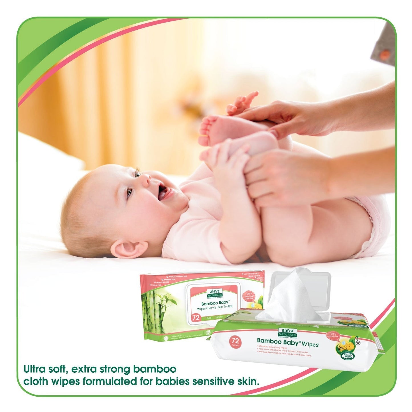 Sensitive Wipes 72 Count