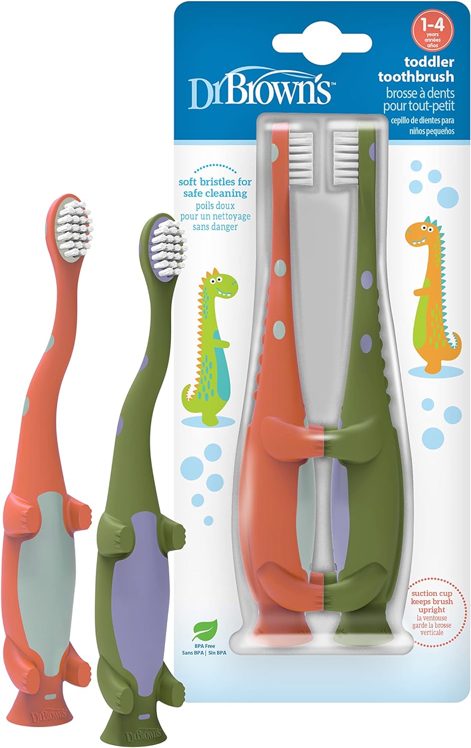 Toddler Toothbrush Dinosaur 2PK