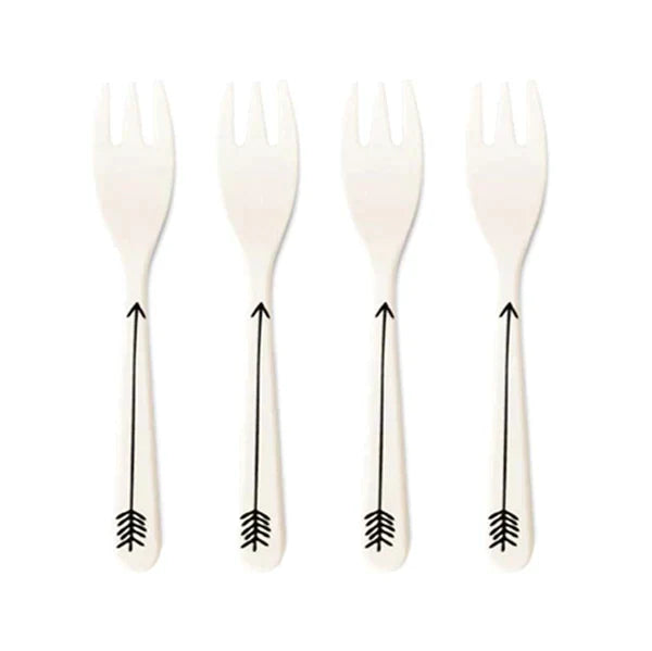 Bamboo Fiber Forks Arrows 4 pack