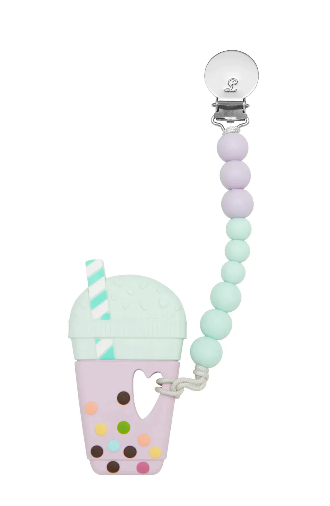 Silicone Teether Set Taro Bubble Tea