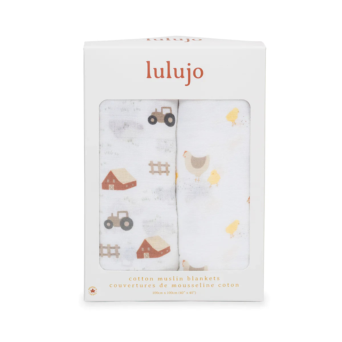 Lulujo Cotton Muslin Swaddle 2 pk