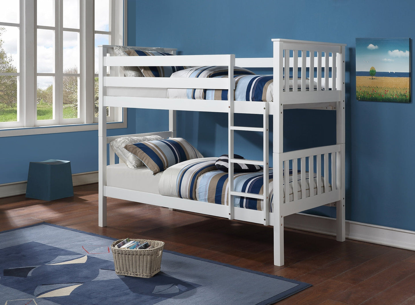 Twin over Twin Bunk White