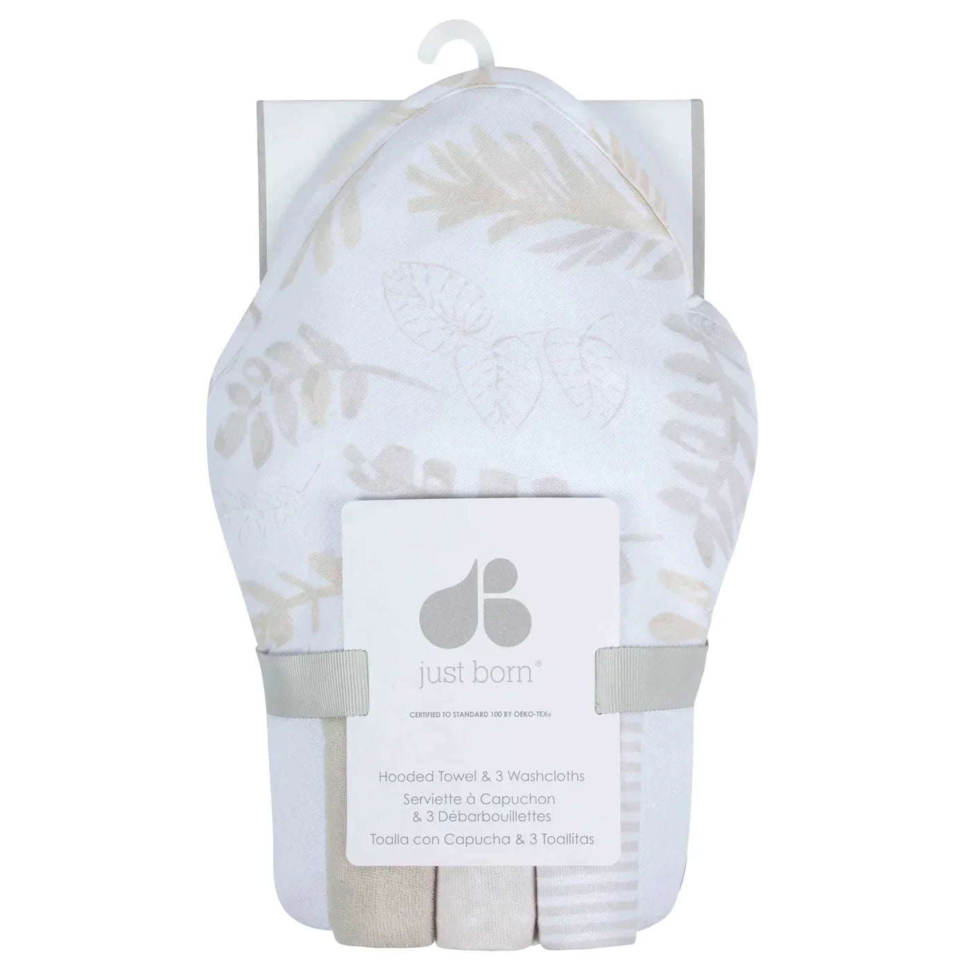 Just Born 4-Piece Hooded Towel and Washcloths