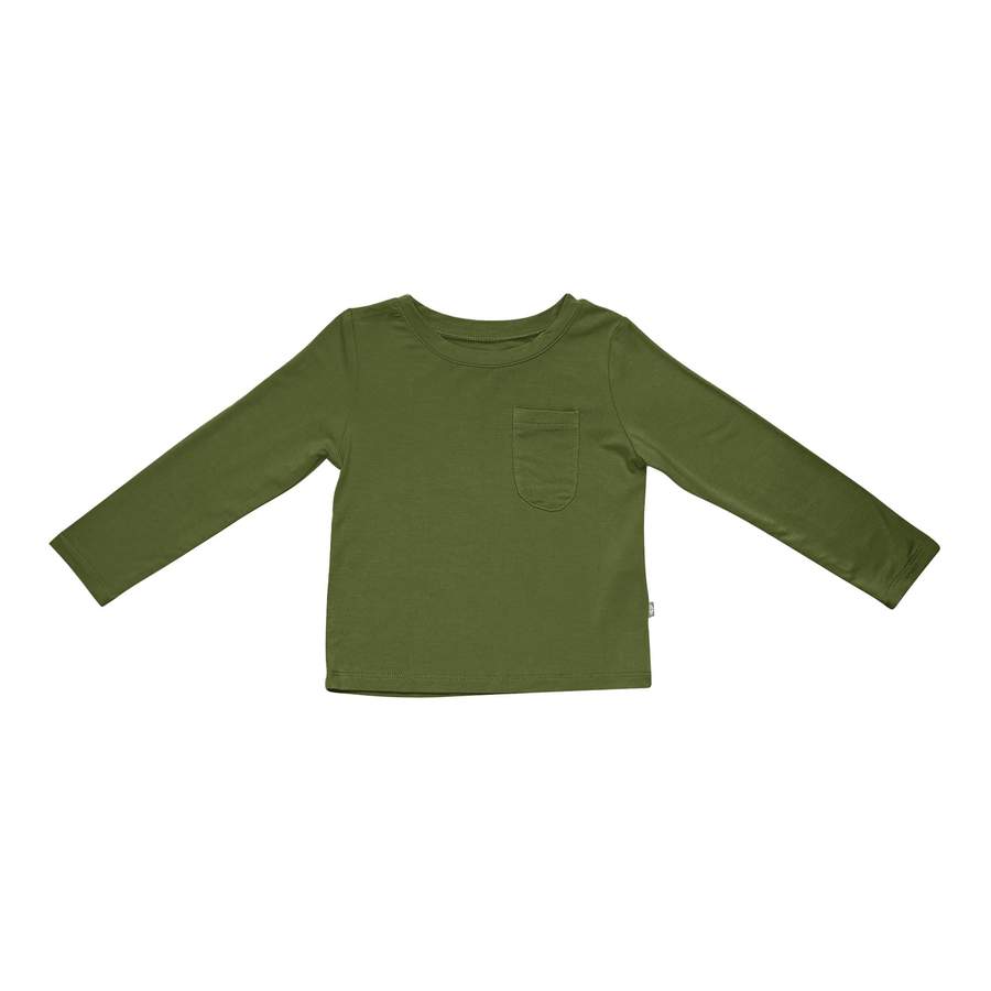 Long Sleeve Toddler Unisex Tee Olive