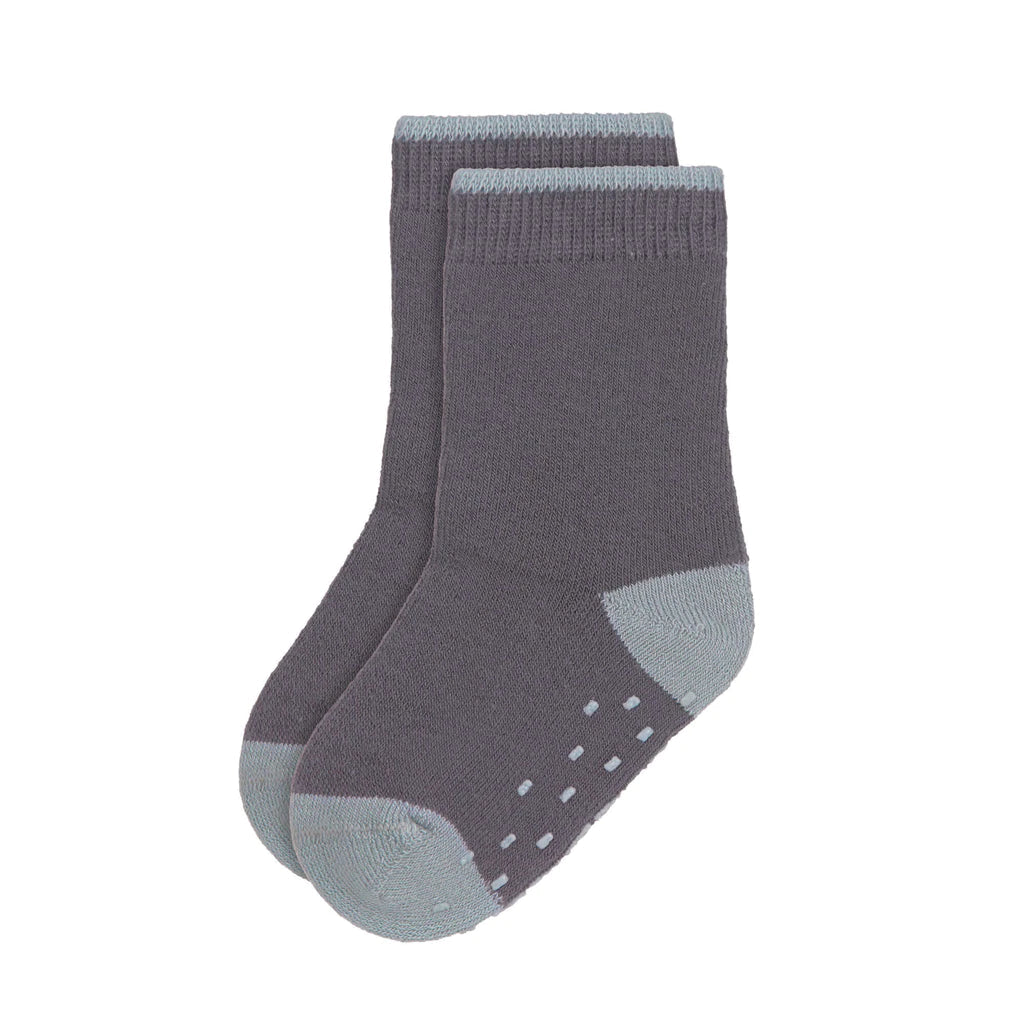 Anti-Slip Socks 2pcs - Tiny Farmer- Blue
