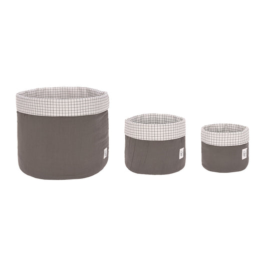 Storage Basket 3 pcs, anthracite