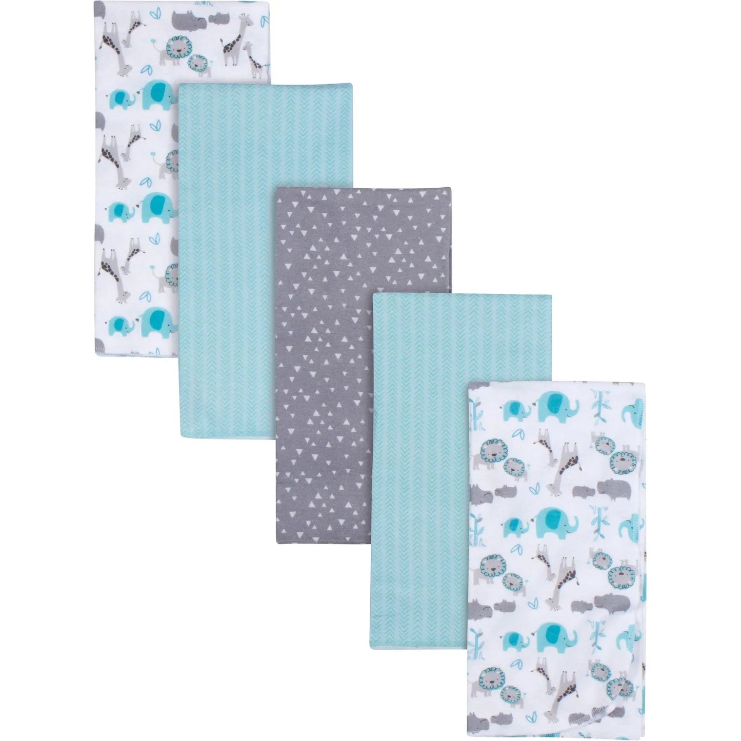 5-Pack Baby Flannel Receiving Blankets