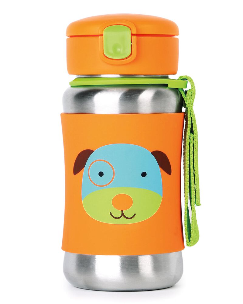 Zoo Stainless Steel Little Kid Straw Bottle