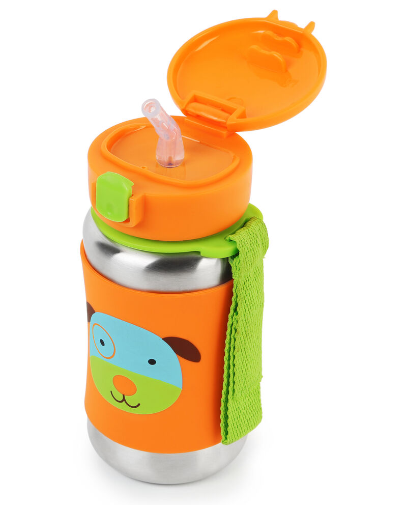 Zoo Stainless Steel Little Kid Straw Bottle