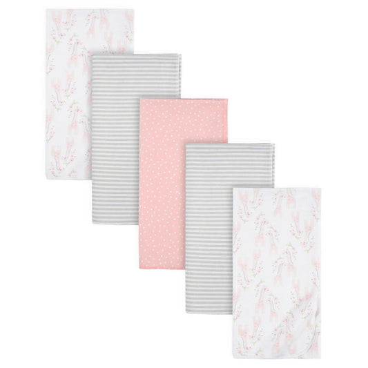 5-Pack Baby Flannel Receiving Blankets