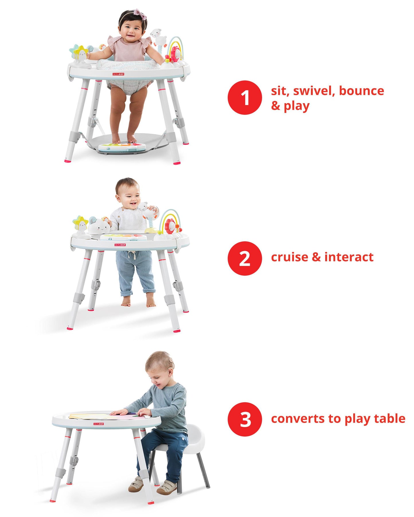 Silver Lining Cloud Baby's View 3-Stage Activity Center