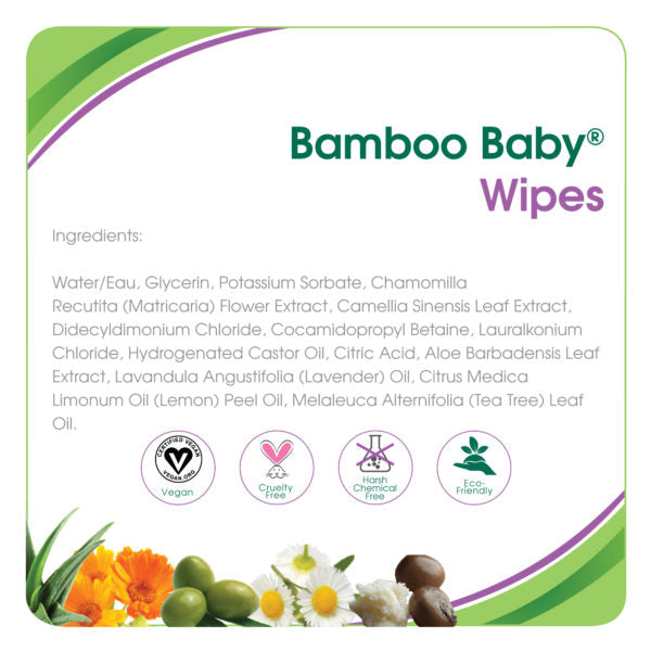 Bamboo Baby Wipes – 80 Count