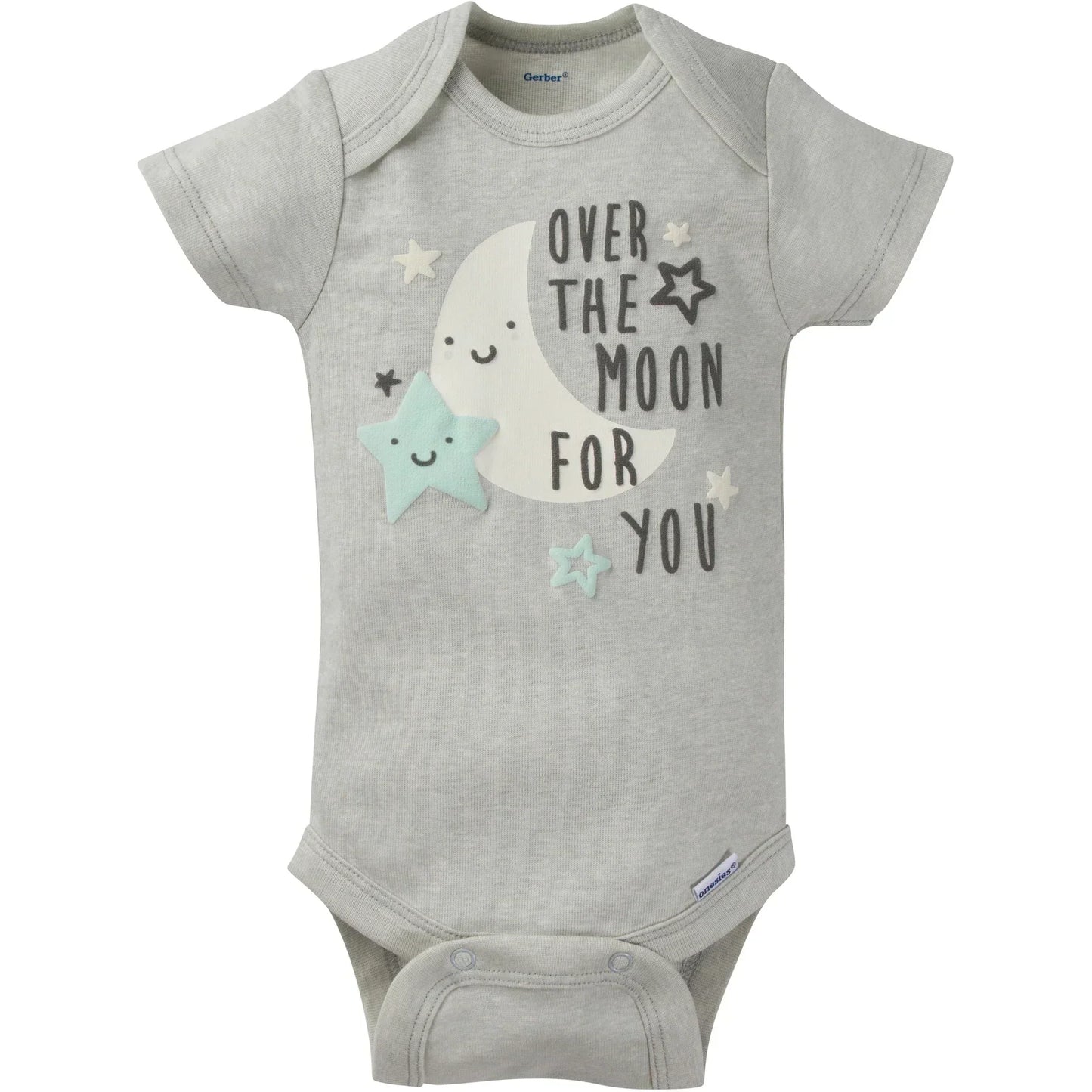 Organic 8-pk Baby Neutral Elephants Short-Sleeve Onesies