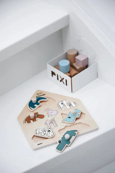 Peg Puzzle Deer Friends Colour Mix