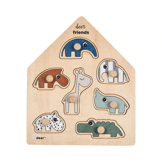 Peg Puzzle Deer Friends Colour Mix