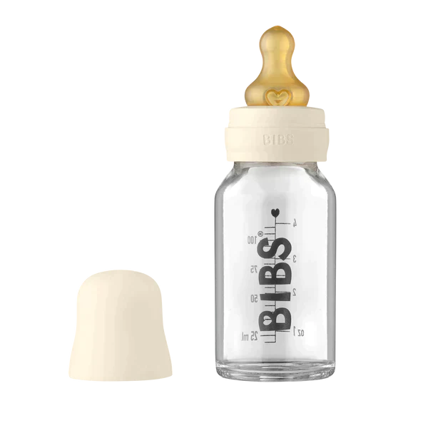 BIBS Baby Glass Bottle Complete Set Latex 100ml