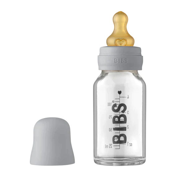 BIBS Baby Glass Bottle Complete Set Latex 100ml