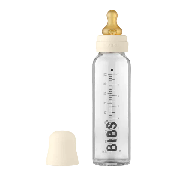 BIBS Baby Glass Bottle Complete Set Latex 225ml