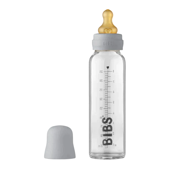 BIBS Baby Glass Bottle Complete Set Latex 225ml