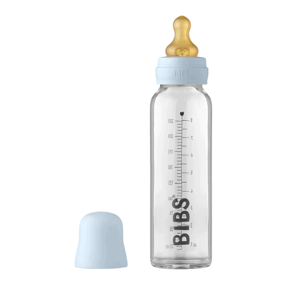 BIBS Baby Glass Bottle Complete Set Latex 225ml