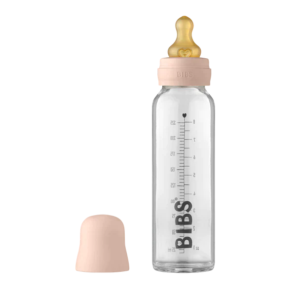 BIBS Baby Glass Bottle Complete Set Latex 225ml