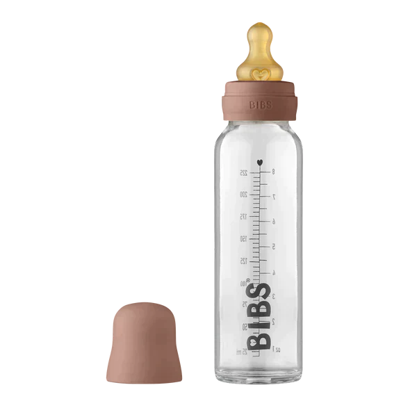 BIBS Baby Glass Bottle Complete Set Latex 225ml