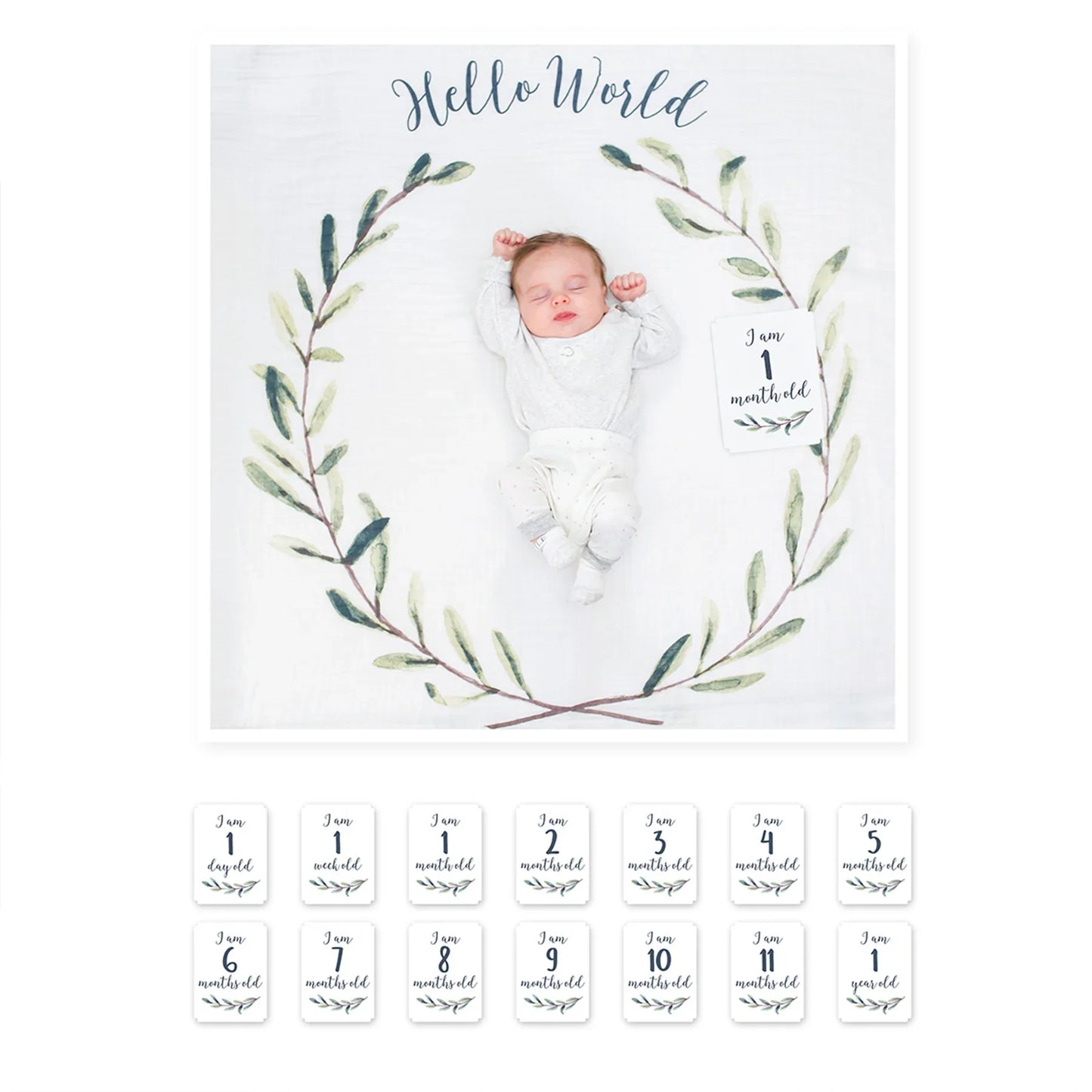 Lulujo Baby's 1st Year Milestone Blanket