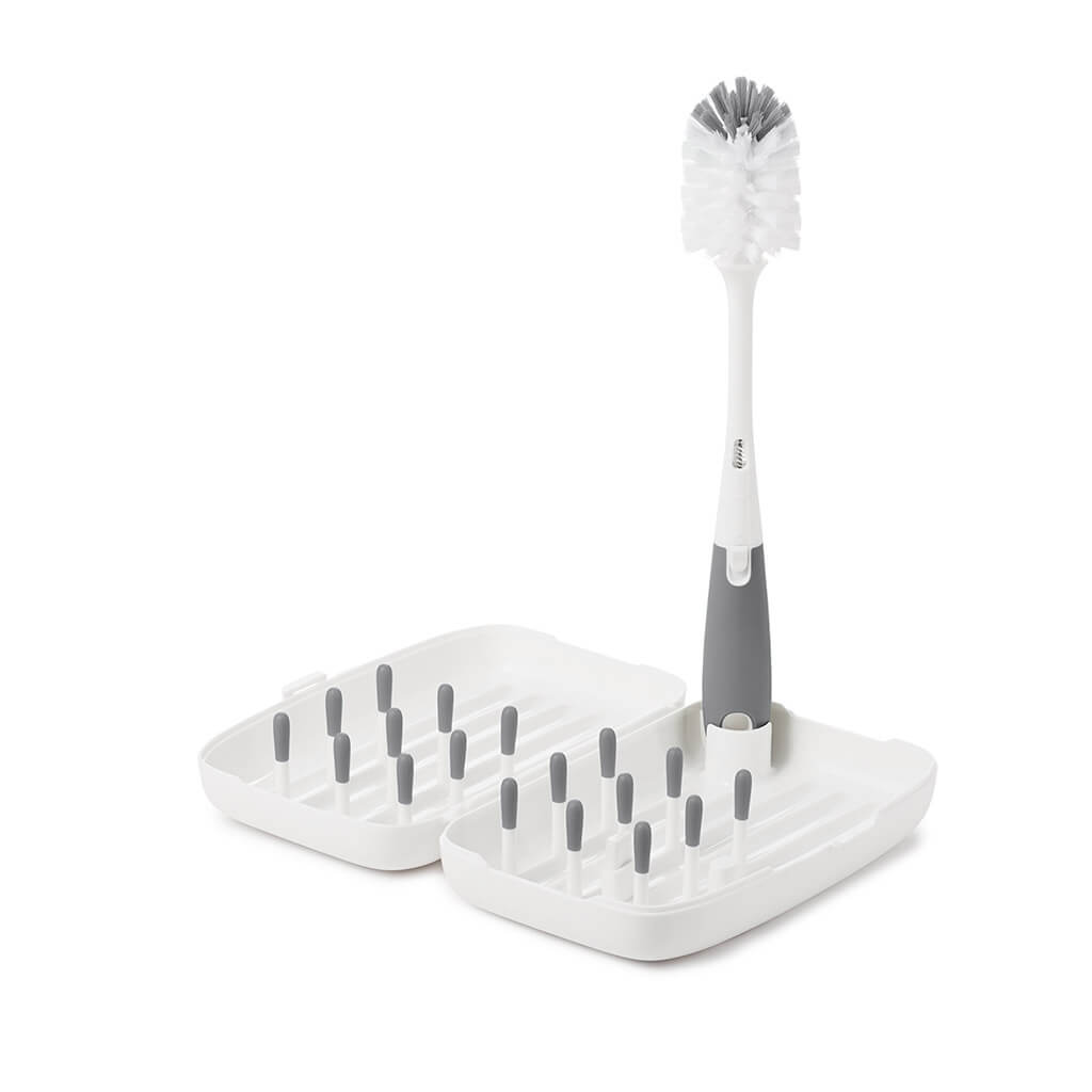Travel Drying Rack & Brush-Grey