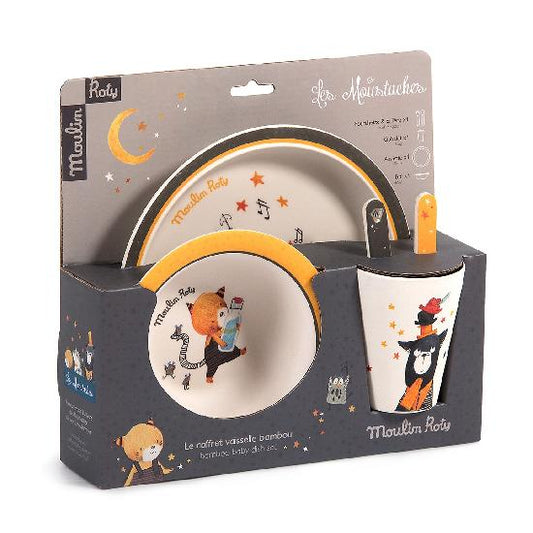 Baby Dish Set- Moustaches
