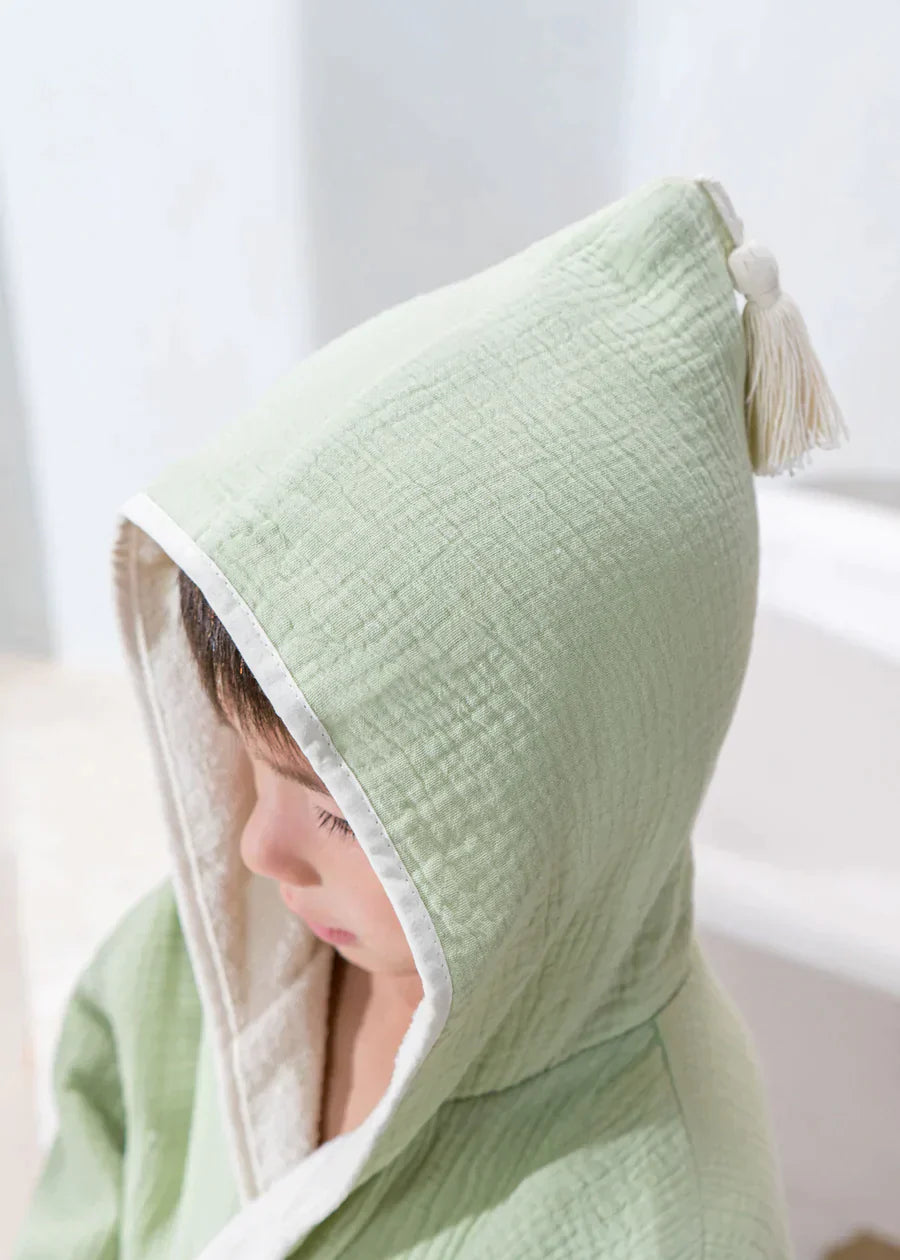 100% Organic Cotton Bathrobe Seafoam