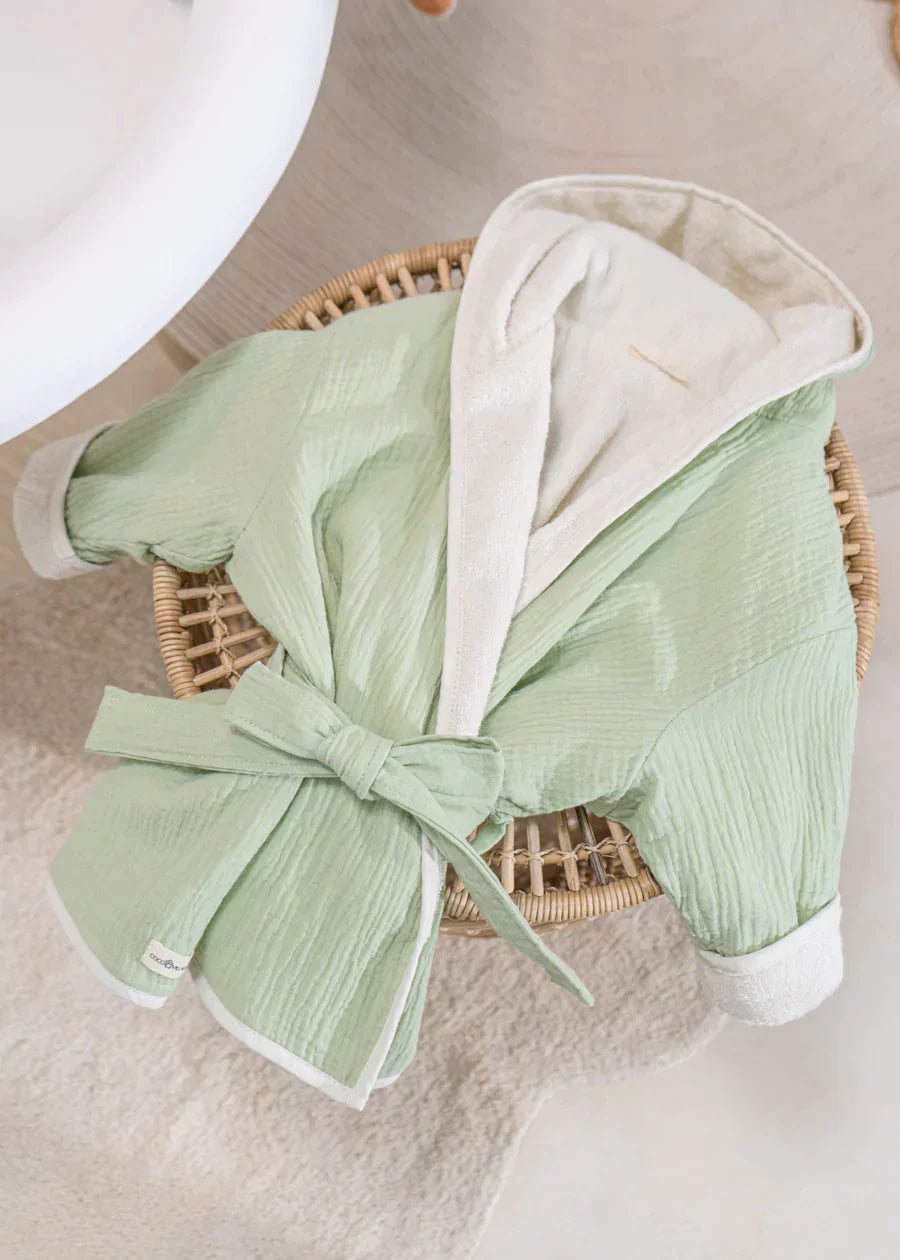 100% Organic Cotton Bathrobe Seafoam