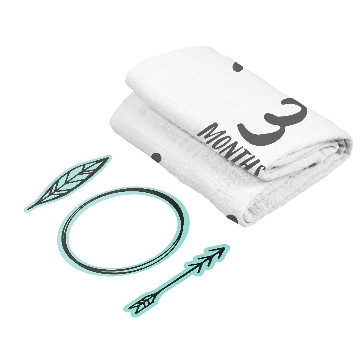 Watch Me Grow Photo Blanket Feathers