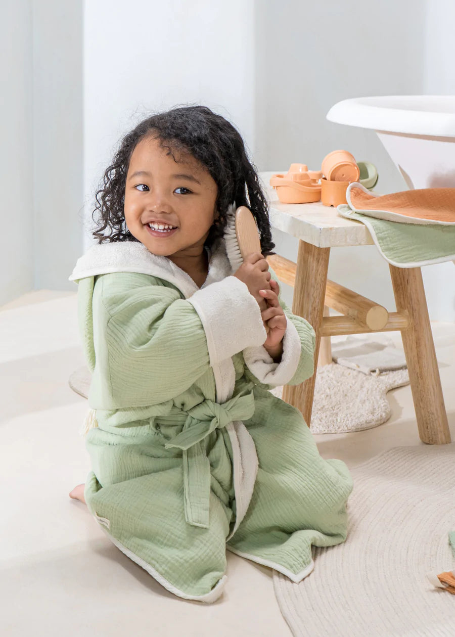 100% Organic Cotton Bathrobe Seafoam