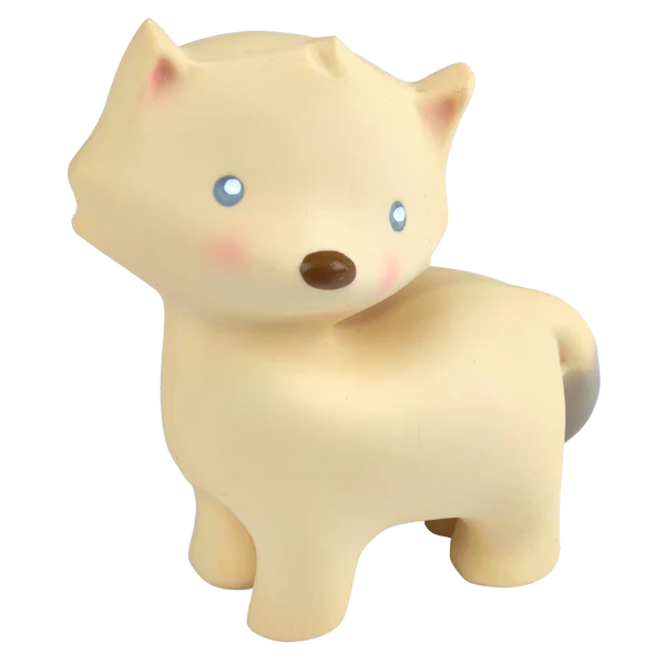 My First Arctic Fox Organic Natural Rubber Teether, Baby Rattle & Bath Toy