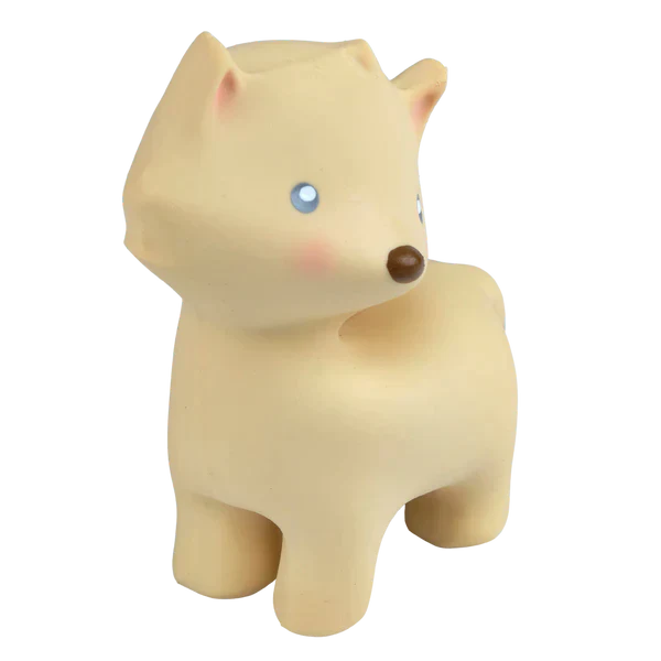 My First Arctic Fox Organic Natural Rubber Teether, Baby Rattle & Bath Toy