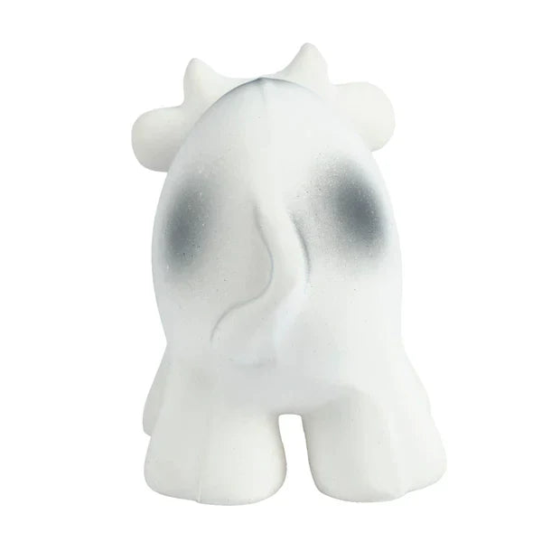 Cow Organic Natural Rubber Rattle Teether & Bath Toy