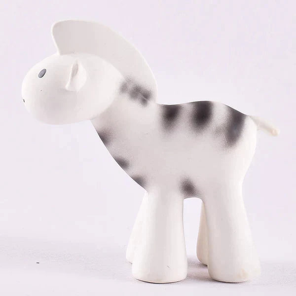 Zebra Organic Natural Rubber Rattle, Teether & Bath Toy