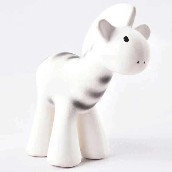 Zebra Organic Natural Rubber Rattle, Teether & Bath Toy
