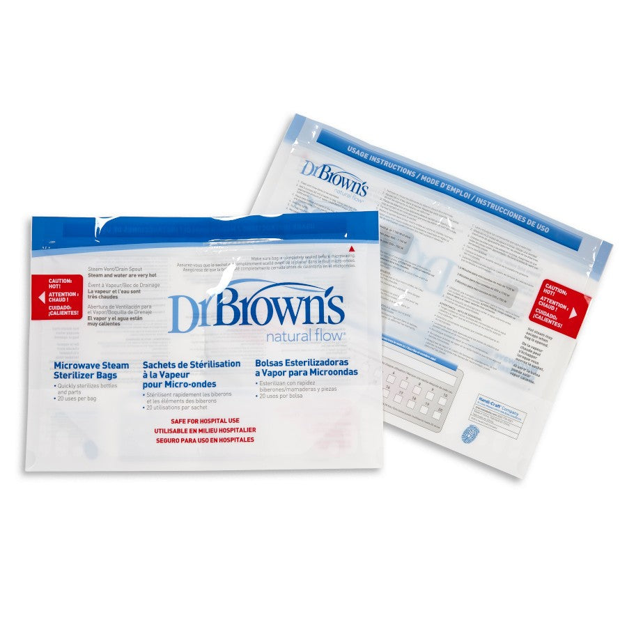 Microwave Steam Sterilizer Bags, 5PK