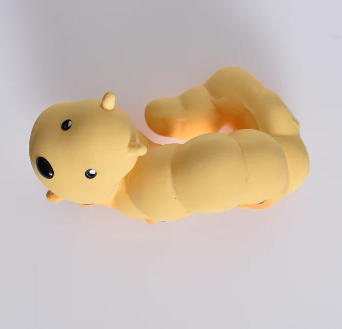 Caterpillar Natural Rubber Teether Rattle & Bath Toy