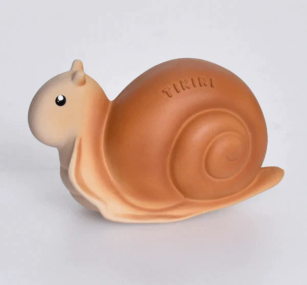 Snail Natural Rubber Teether, Rattle & Bath Toy