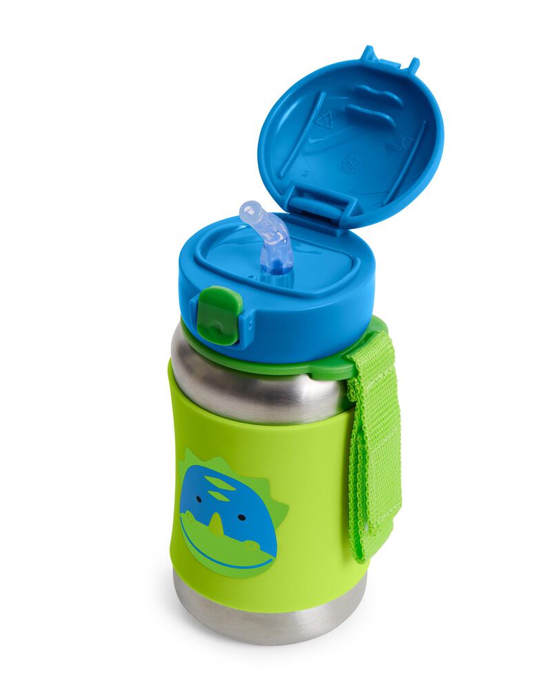 Zoo Stainless Steel Little Kid Straw Bottle