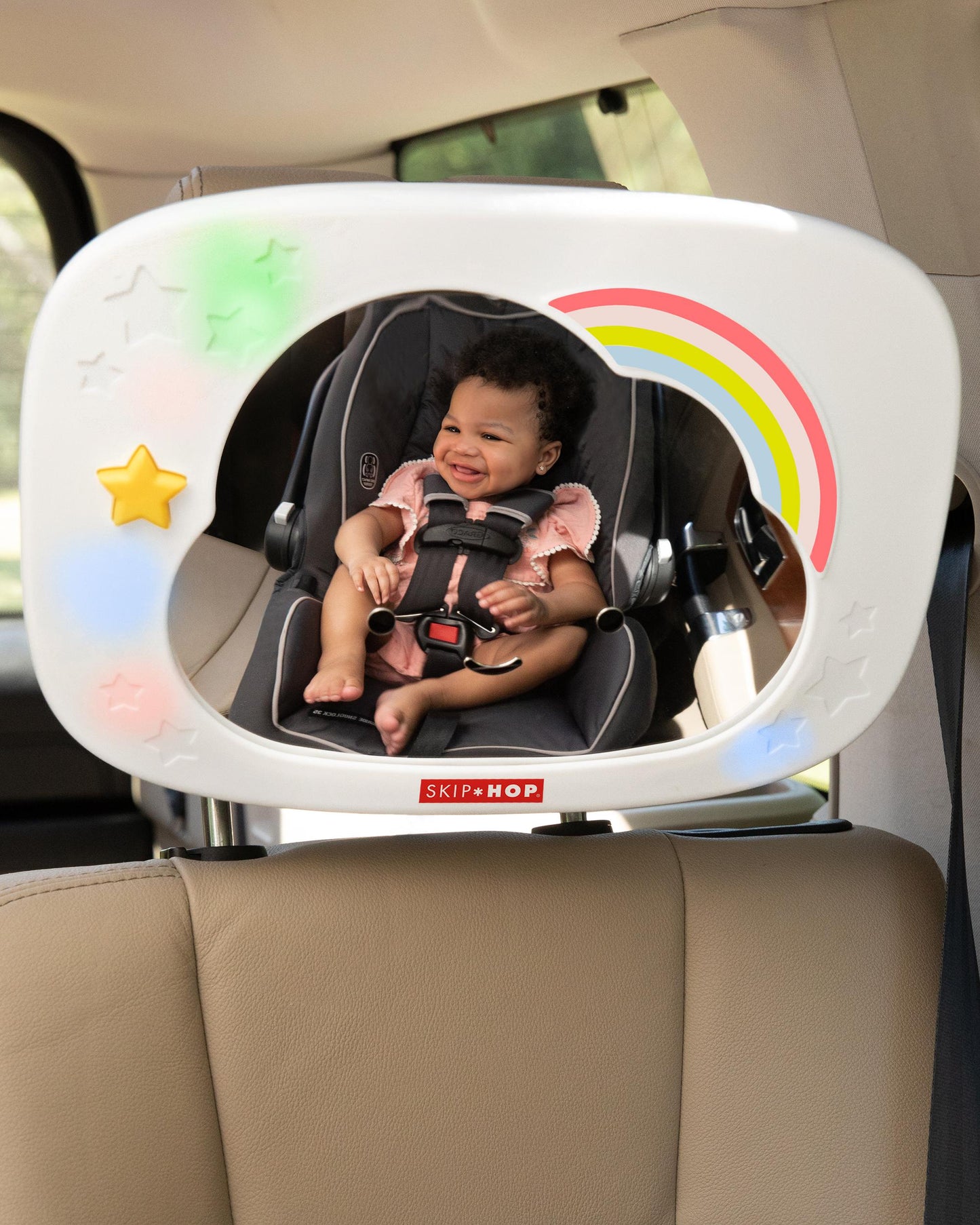 Silver Lining Cloud Entertainment Car Mirror