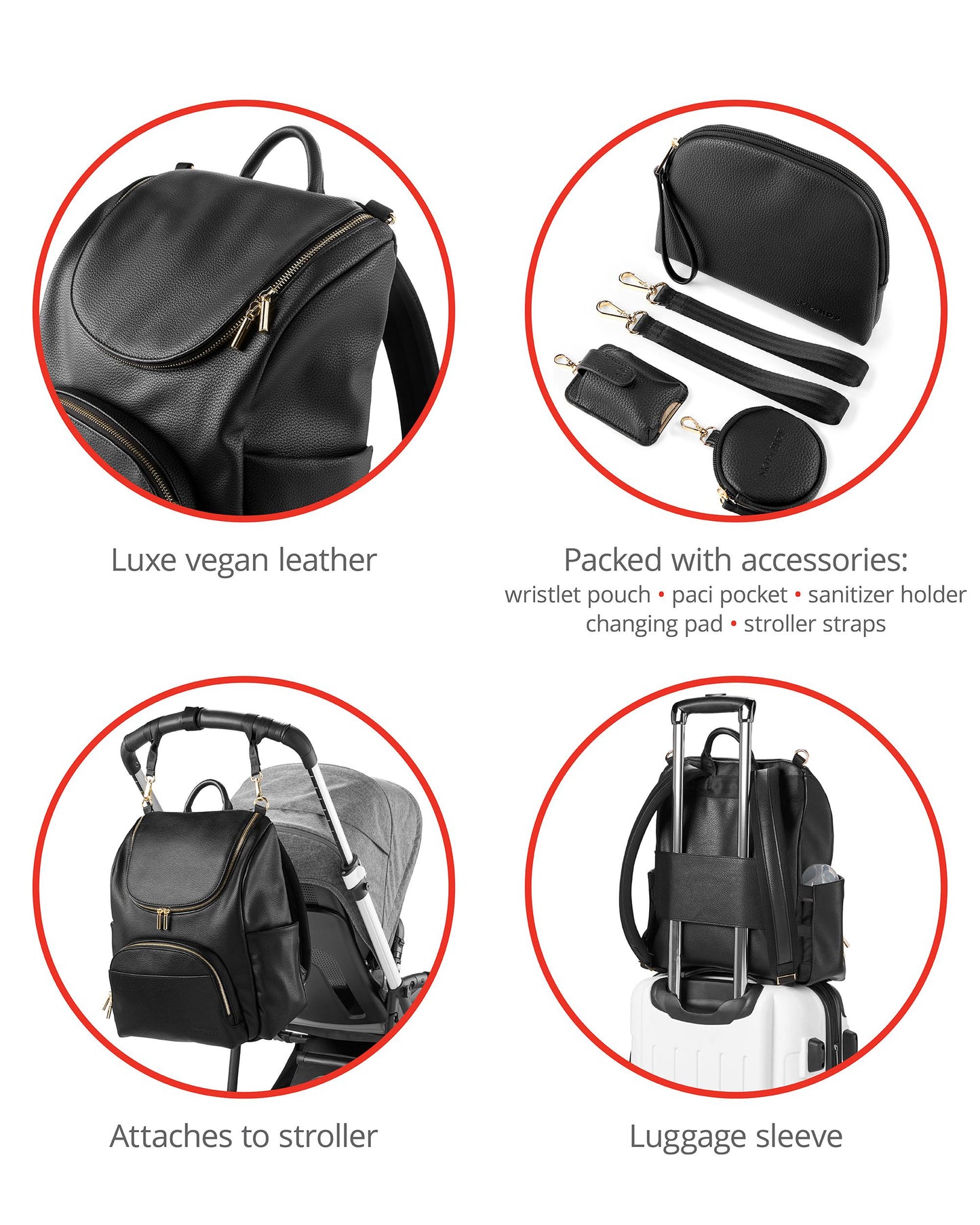 Evermore 6-In-1 Diaper Backpack Set