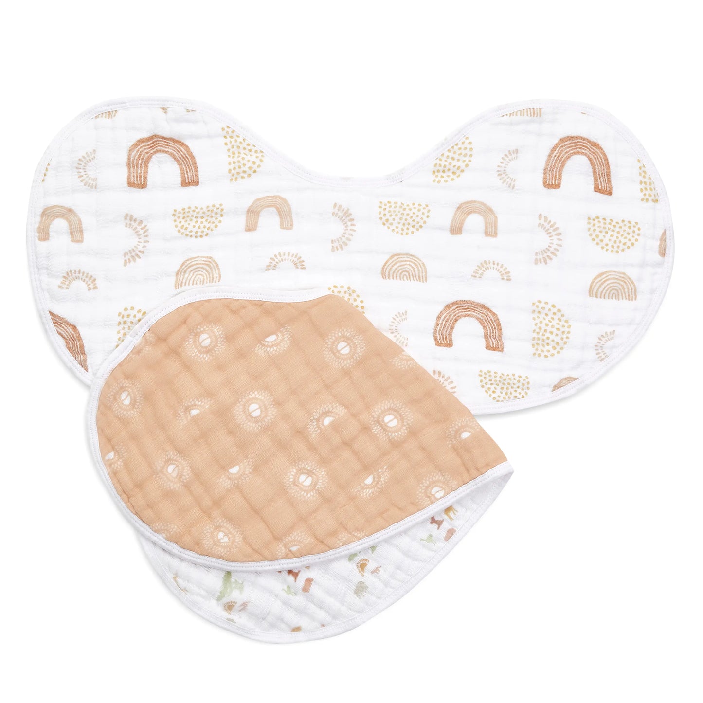 Cotton Muslin Burpy Bibs 2pk
