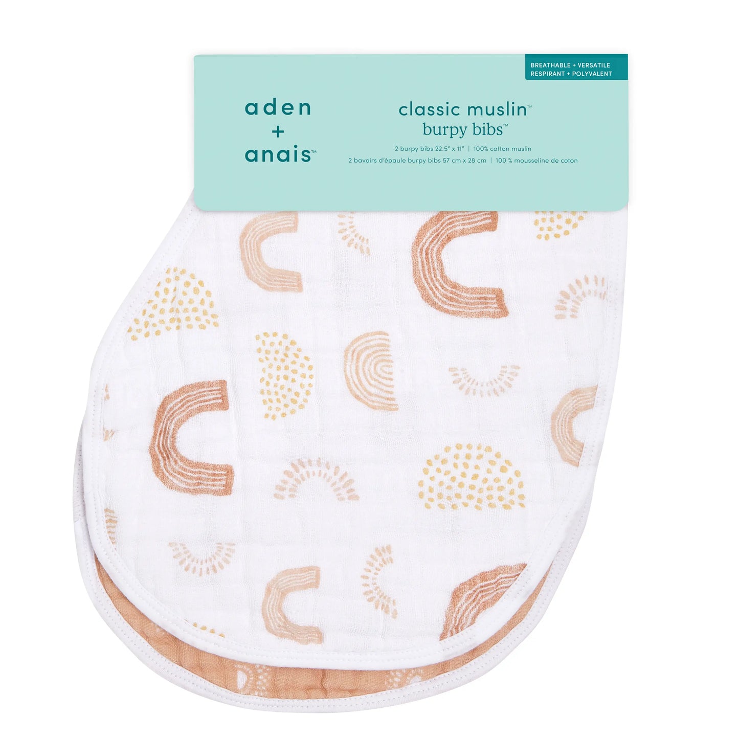 Cotton Muslin Burpy Bibs 2pk
