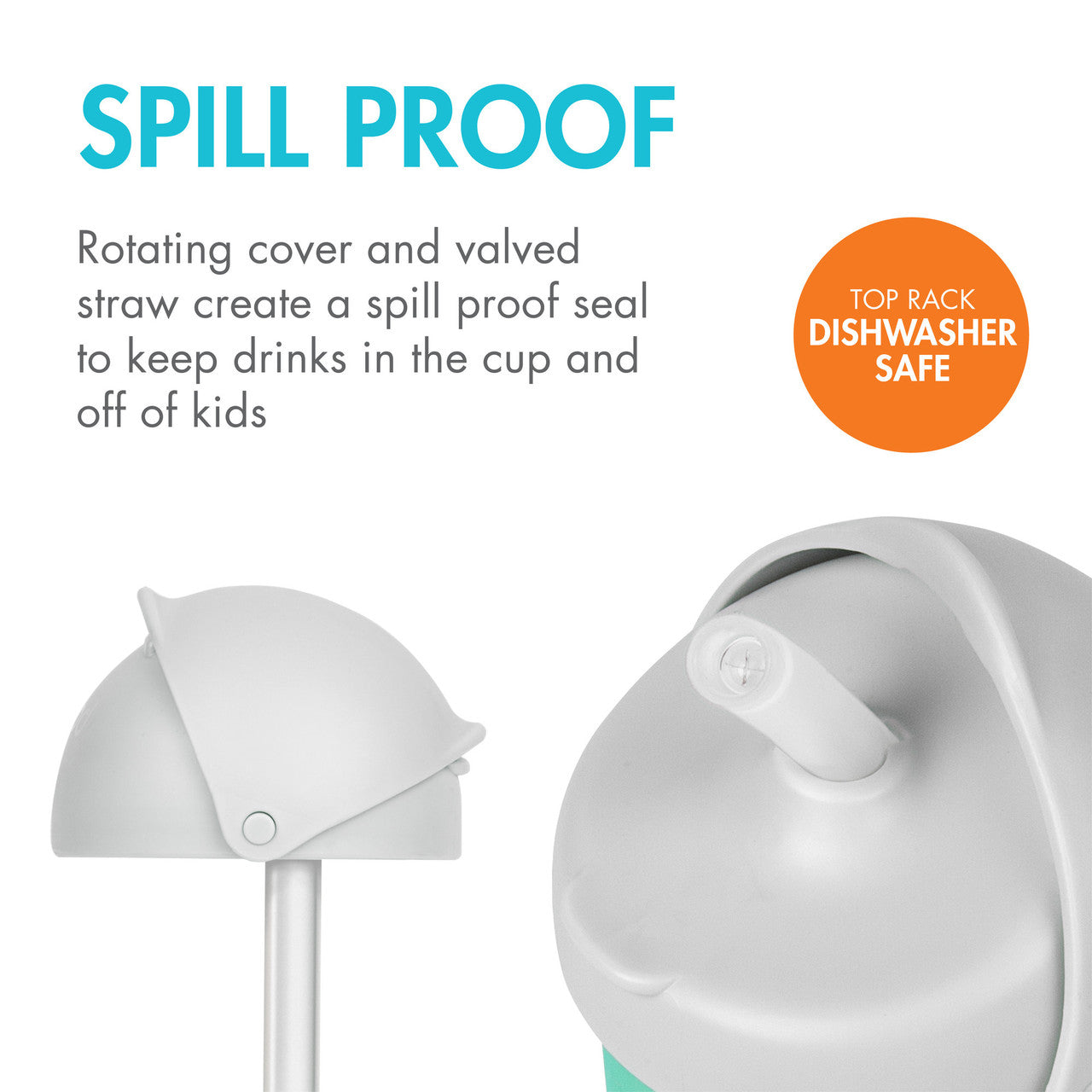 NURSH Silicone Straw Conversion Top 2 Pack